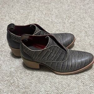 Freebird by Steven Gray Crocodile Pattern Ankle Boots